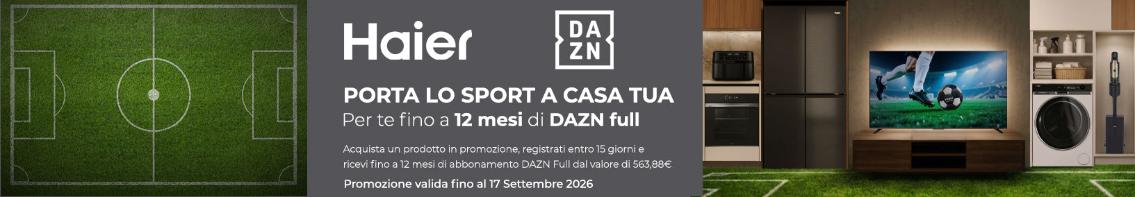 Promozione Haier Dazn