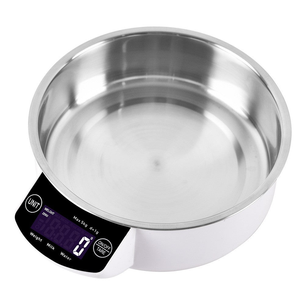 Melchioni Family Bilancia da Cucina Allegra Plus 5 kg / 1 g con Vaschetta Removibile in Acciaio Inox