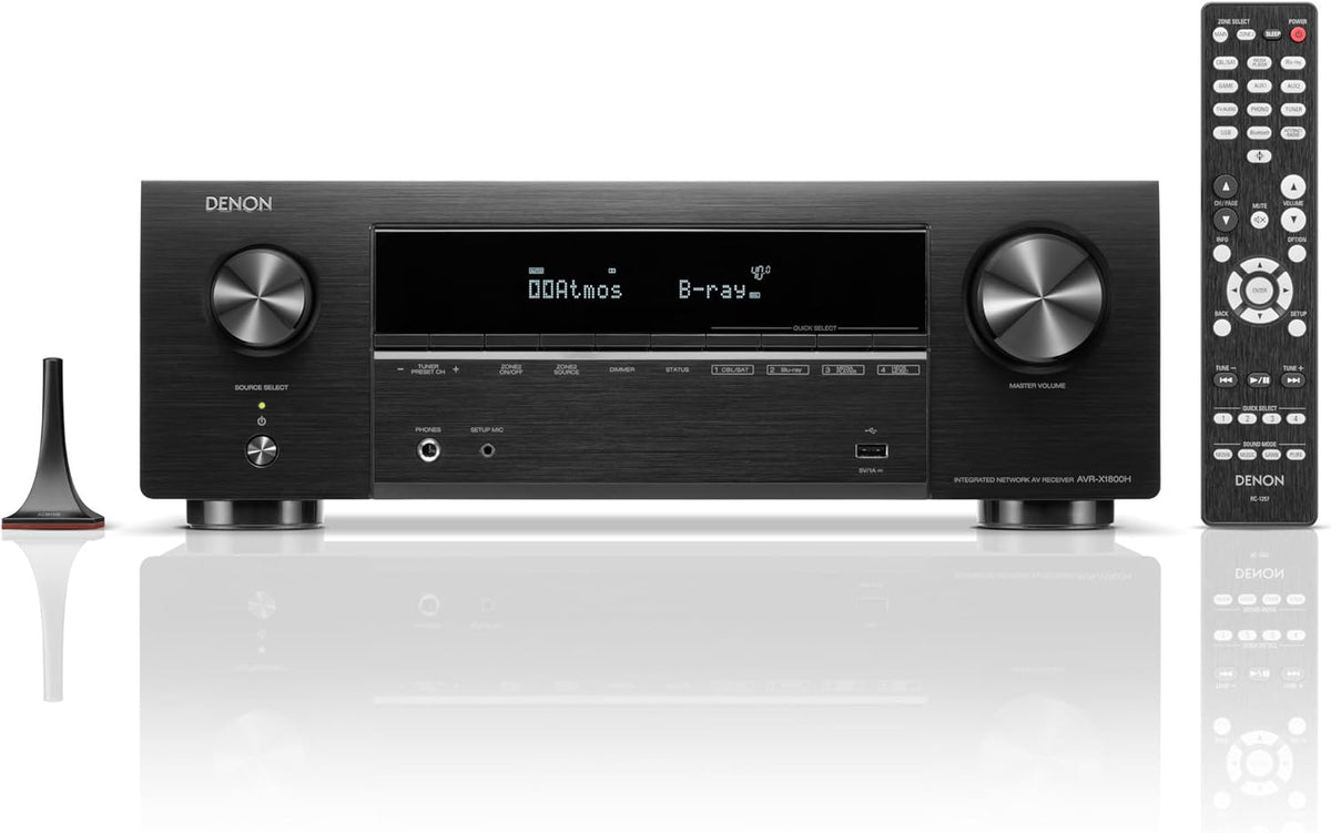 Denon AVR-X1800H 7.2 AV sintoamplificatore nero 8K Dolby Atmos, HEOS Built-in
