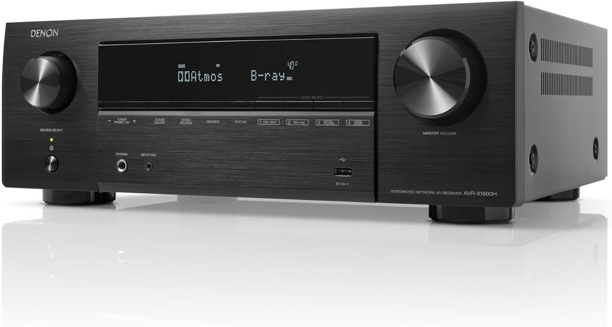 Denon AVR-X1800H 7.2 AV sintoamplificatore nero 8K Dolby Atmos, HEOS Built-in