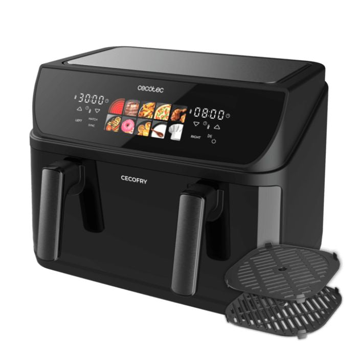 Cecotec Cecofry&grill Duoheat 10000 Friggitrice Ad Aria Doppia Resistenza 10 Litri 2800 W Due Cestelli