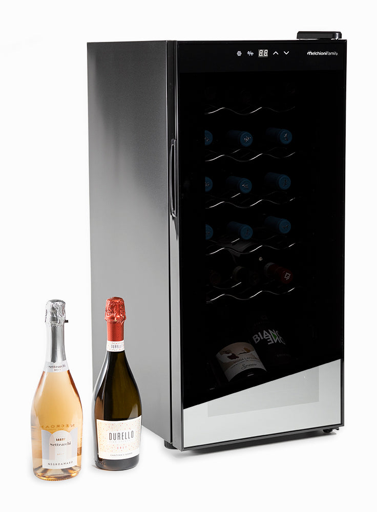Melchioni Vermentino 18 C Cantinetta vino con compressore Libera installazione Nero 18 bottiglia/bottiglie