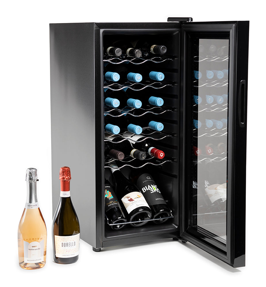 Melchioni Vermentino 18 C Cantinetta vino con compressore Libera installazione Nero 18 bottiglia/bottiglie