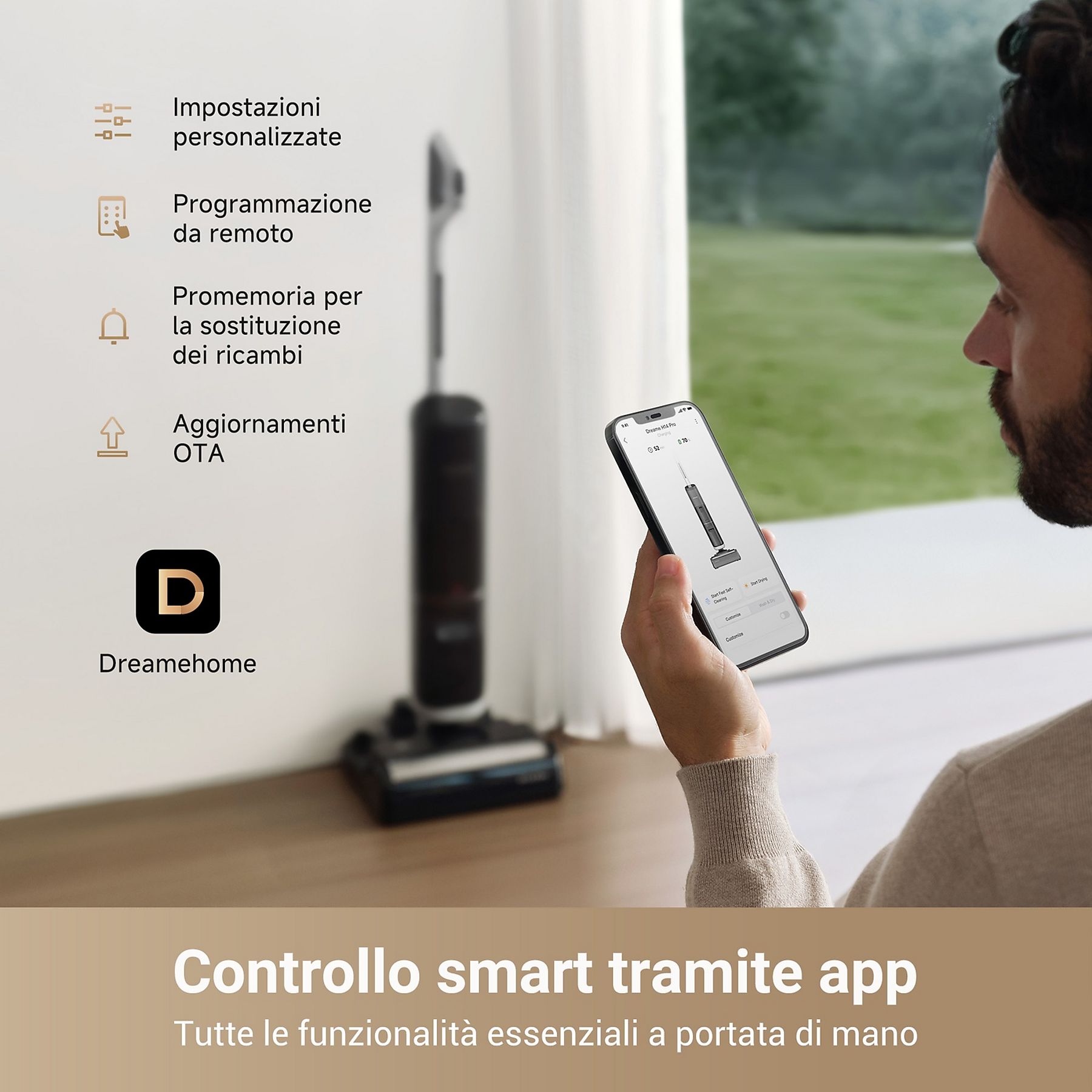 Dreame H14 Pro Combo VM Lavapavimenti sistema di alimentazione GlideWheel