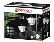 Aeternum Moka Del Caffè Black 3 Tazze + Moka Del Caffè Black 1 Tazza