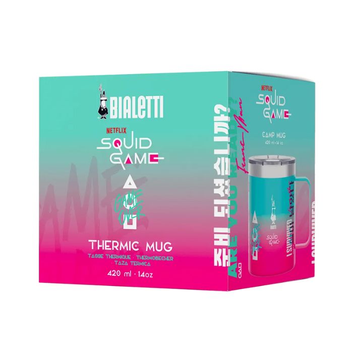 Bialetti Camp Mug Squid Game coperchio con chiusura a pressione 420 ml