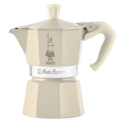 Bialetti Moka da Piano Cottura a Gas 3 Tazze 130ml Alluminio, Panna