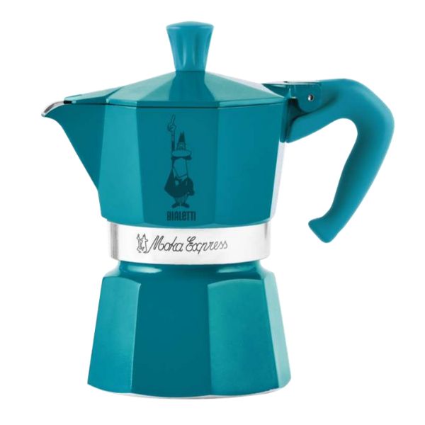 Bialetti Moka da Piano Cottura a Gas 3 Tazze 130ml Alluminio, Ottanio