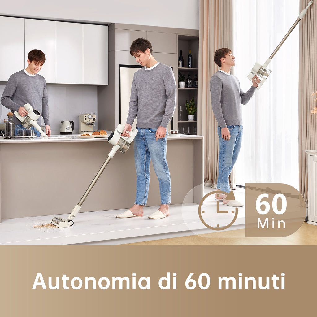 Dreame R10 aspirapolvere senza filo Bianco Senza sacchetto