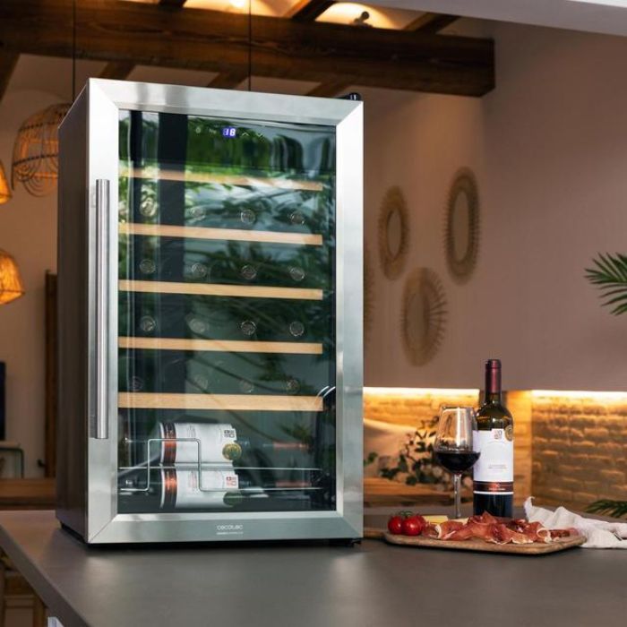 Bolero GrandSommelier 2450  Cantinetta nera e Inox 24 bottiglie sistema di raffreddamento a compressore temperatura regolabile