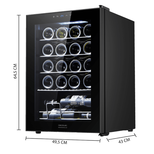 Bolero GrandSommelier 2050 Black Compressor Cantinetta 20 bottiglie con compressore controllo touch