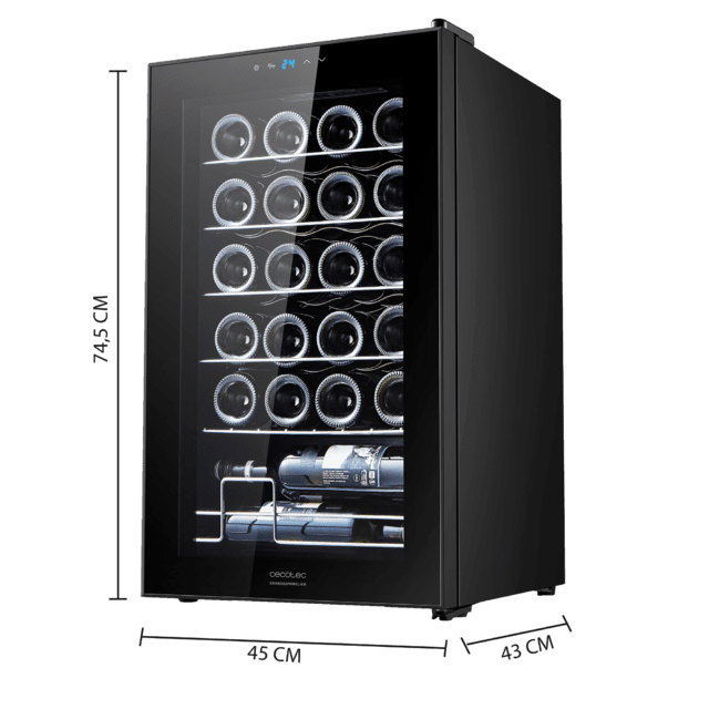 Bolero GrandSommelier 2050 Black Compressor Cantinetta 24 bottiglie con compressore controllo touch