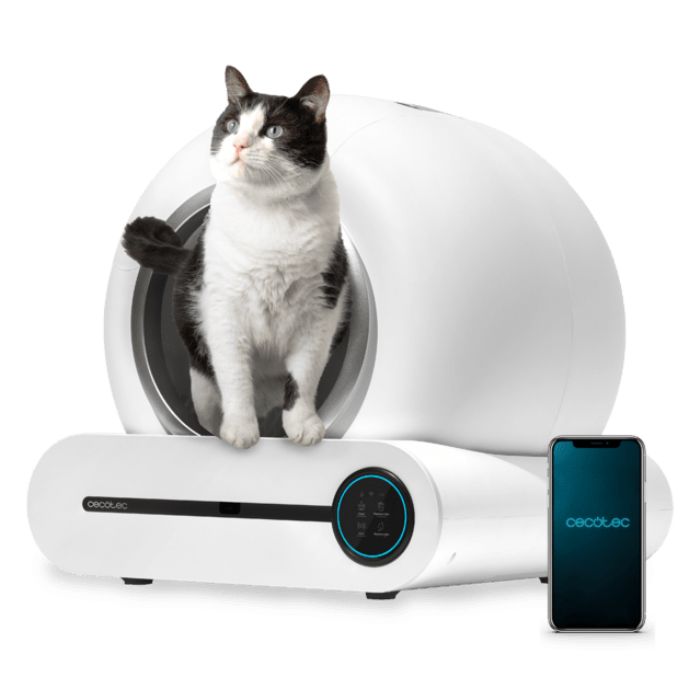 Cecotec Pumba 8000 Cleankitty Smart Lettiera per Gatti con Autopulizia Triplo Sistema di Deodorizzazione Wi-fi E Controllo da Schermo