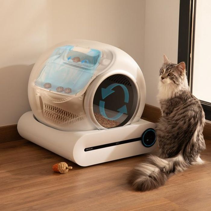 Cecotec Pumba 8000 Cleankitty Smart Lettiera per Gatti con Autopulizia Triplo Sistema di Deodorizzazione Wi-fi E Controllo da Schermo