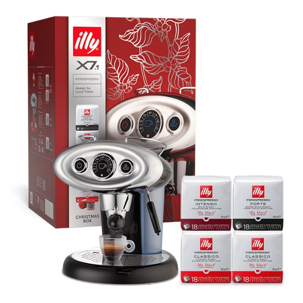 Illy X7.1 Xmas 60639 Macchina Caffè Iperespresso Lancia Vapore Box
