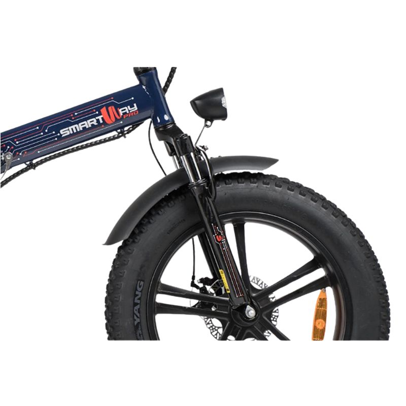 Smartway M1TR3SCB E-bike Fat Pieghevole con Telaio in Acciaio Shining Blue