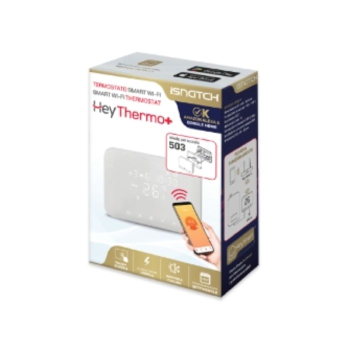 GBC HeyThermo+ Cronotermostato Wi-Fi Connessione Wi-Fi Display Touch Screen