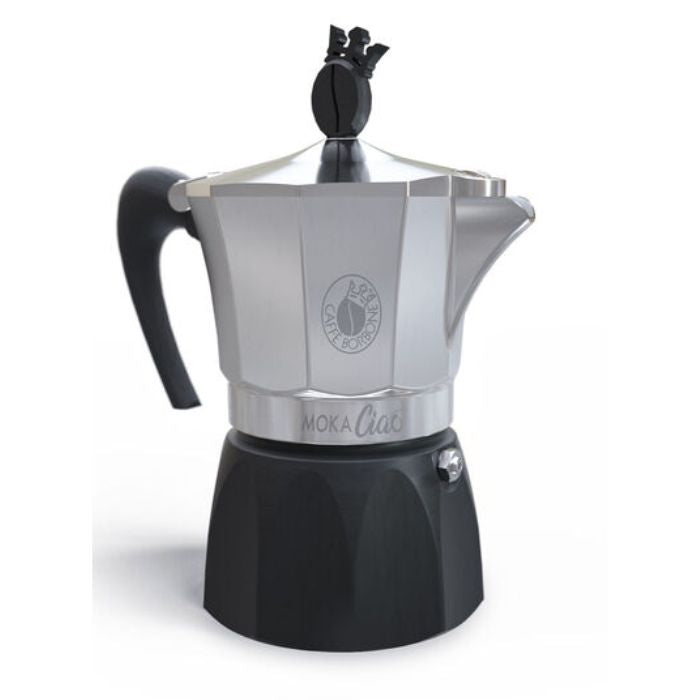 Caffè Borbone MokaCiao caffettiera da 3 tazzine Bicolore Nero