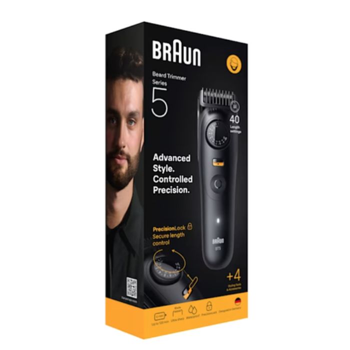 Braun BeardTrimmer 9 BT5520 regolabarba Batteria Bagnato e Secco Nero