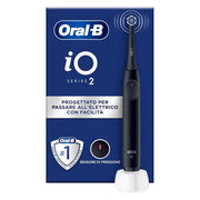 Oral-B iO 2 Spazzolino Elettrico Nero 1 Testina Di Ricambio 1 Spazzolino