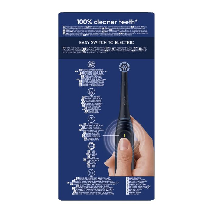 Oral-B iO 2 Spazzolino Elettrico Nero 1 Testina Di Ricambio 1 Spazzolino