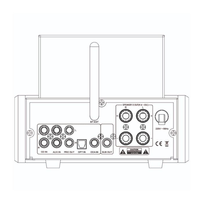 Irradio IR-DA3 Tube Amplificatore stereo HI-FI ibrido valvolare 4Ohm 50W RMS