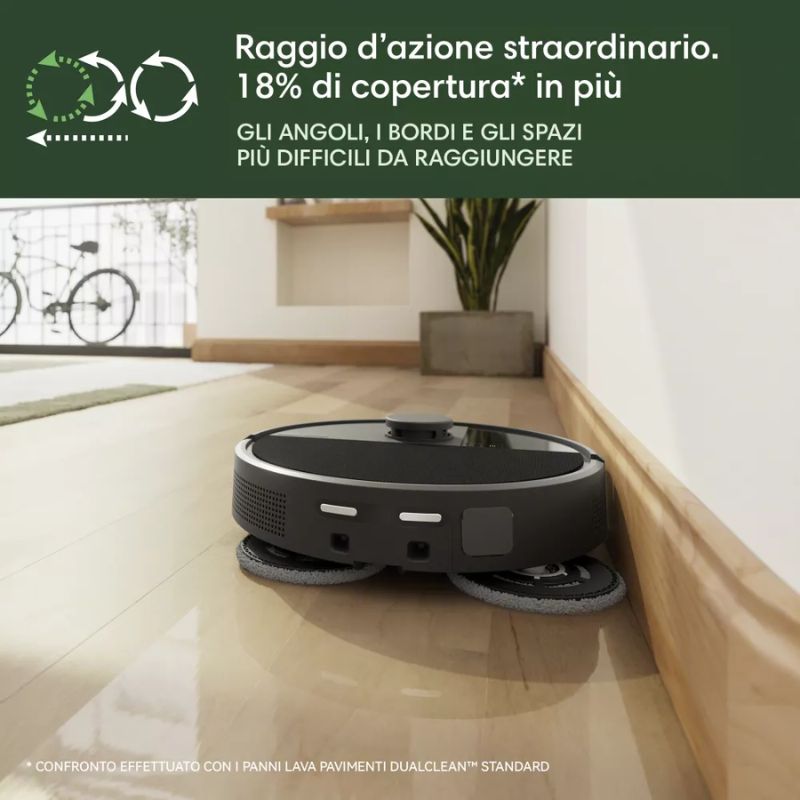 Roomba Irobot Plus 505 Combo con Stazione di Pulizia Lavaggio e Ricarica Robot Aspirapolvere 2-in-1 Lava e Aspira
