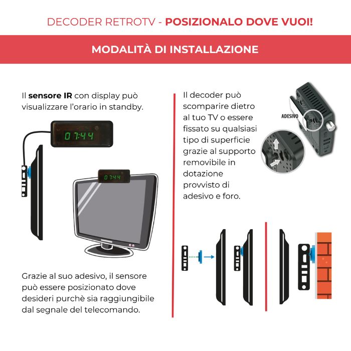 Digiquest Microsat Retro TV Decoder Satellitare Tivùsat