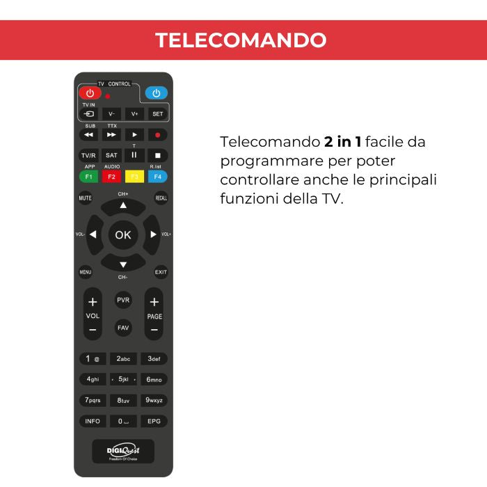 Digiquest Microsat Retro TV Decoder Satellitare Tivùsat