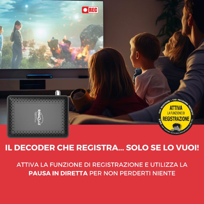 Digiquest Microsat Retro TV Decoder Satellitare Tivùsat