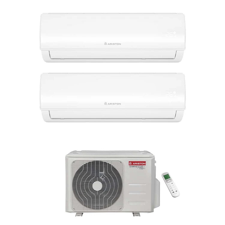 Ariston Climatizzatore Dual Split 12000+9000 BTU WiFi Inverter R32 Prios Net 35+25 DUALC40XA1-O