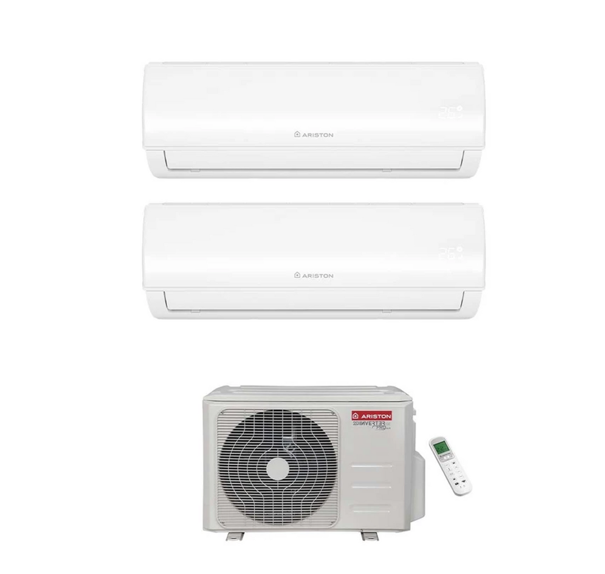 Ariston Climatizzatore Dual Split 12000+9000 BTU WiFi Inverter R32 Prios Net 35+25 DUALC40XA1-O