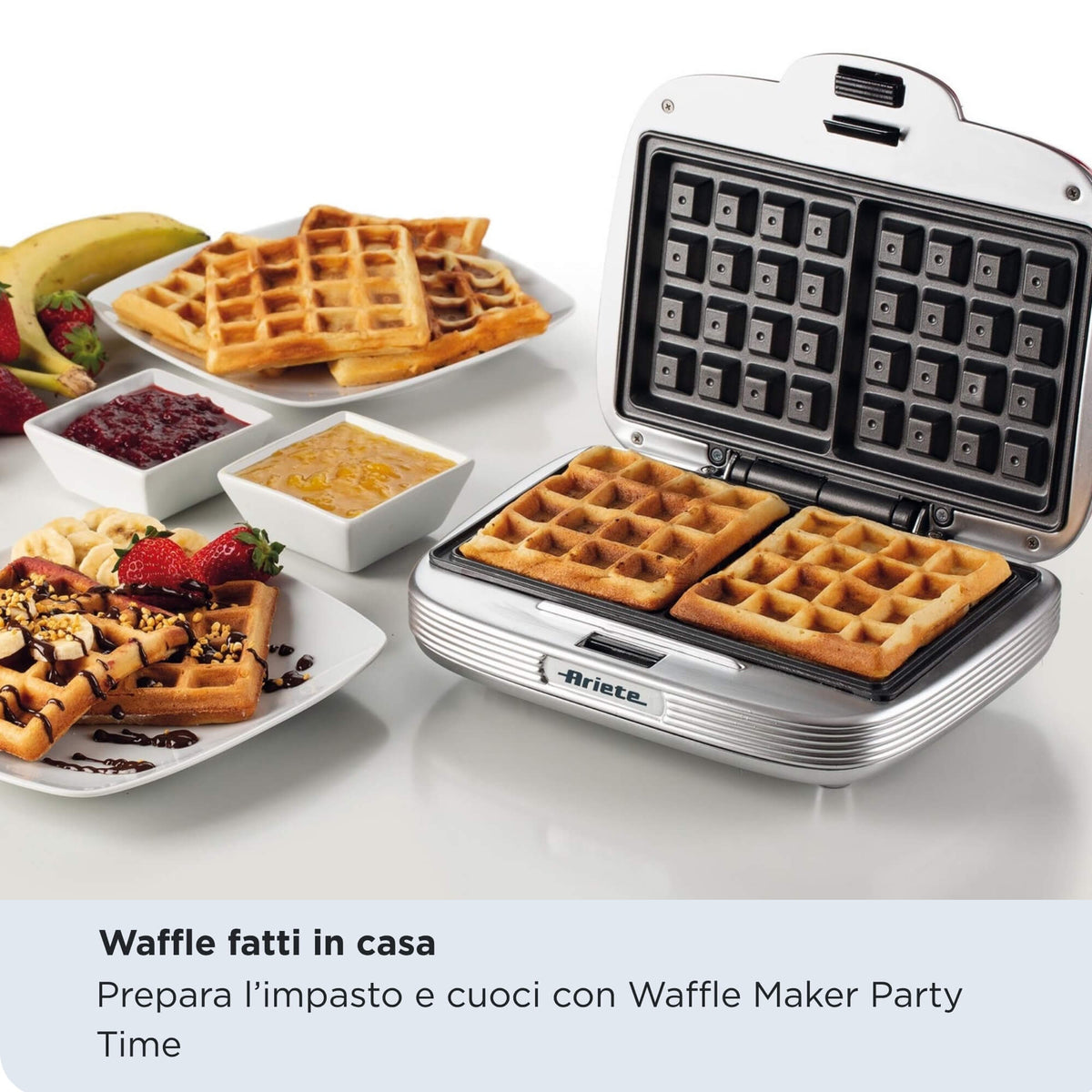 Ariete 00C197301AR0 piastra per waffle 2 waffle 700 W Blu