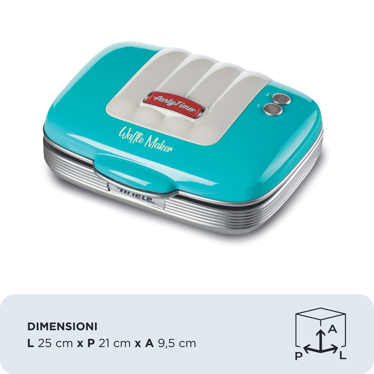 Ariete 00C197301AR0 piastra per waffle 2 waffle 700 W Blu