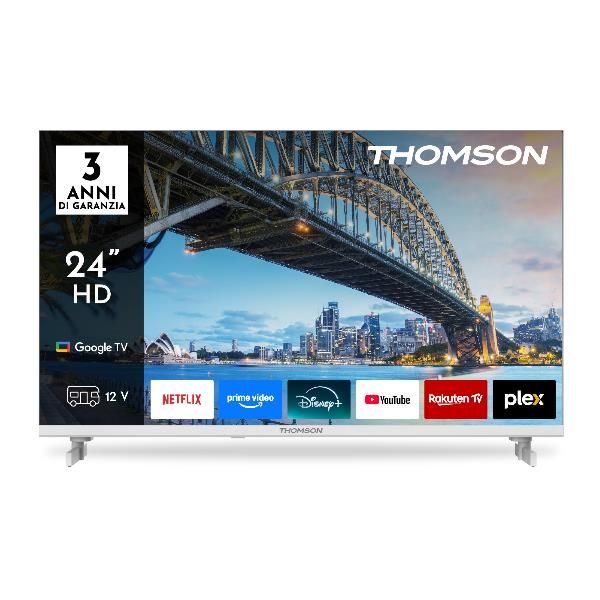 Thomson 24HG2S15CW TV LED 24" HD Google TV Smart TV Digitale Terrestre DVB-T2