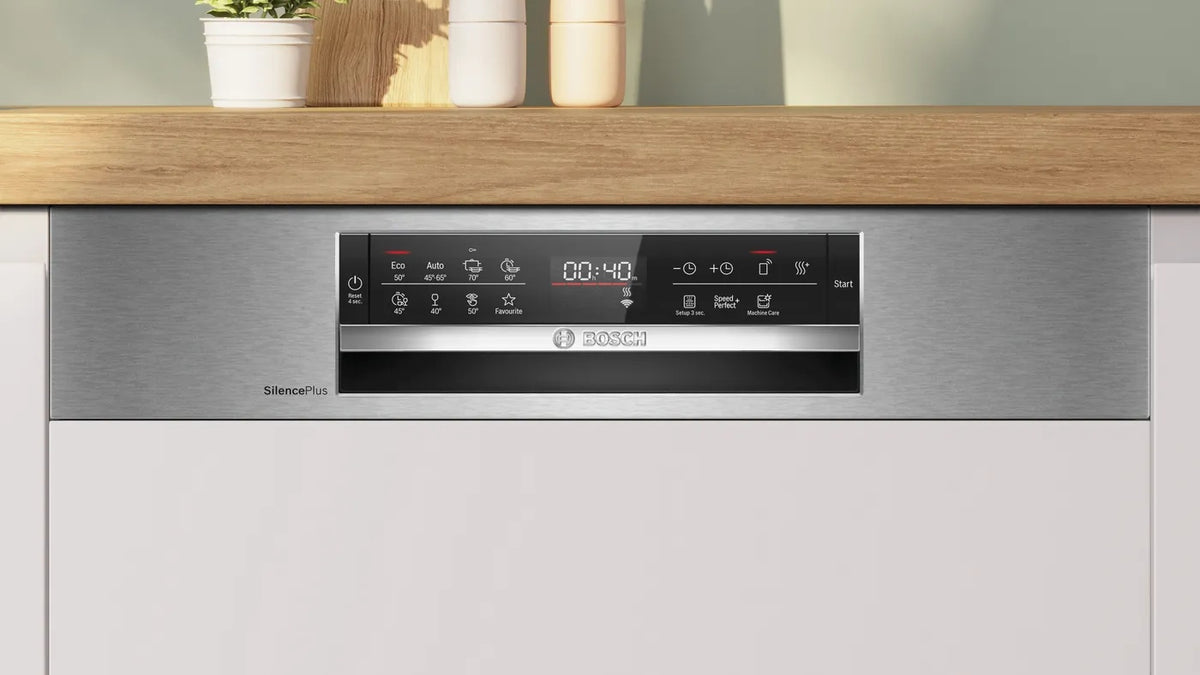 Bosch Serie 6 SMI6ECS12E Lavastoviglie da Incasso con Frontalino 60 cm 14 Coperti Classe A Acciaio Spazzolato