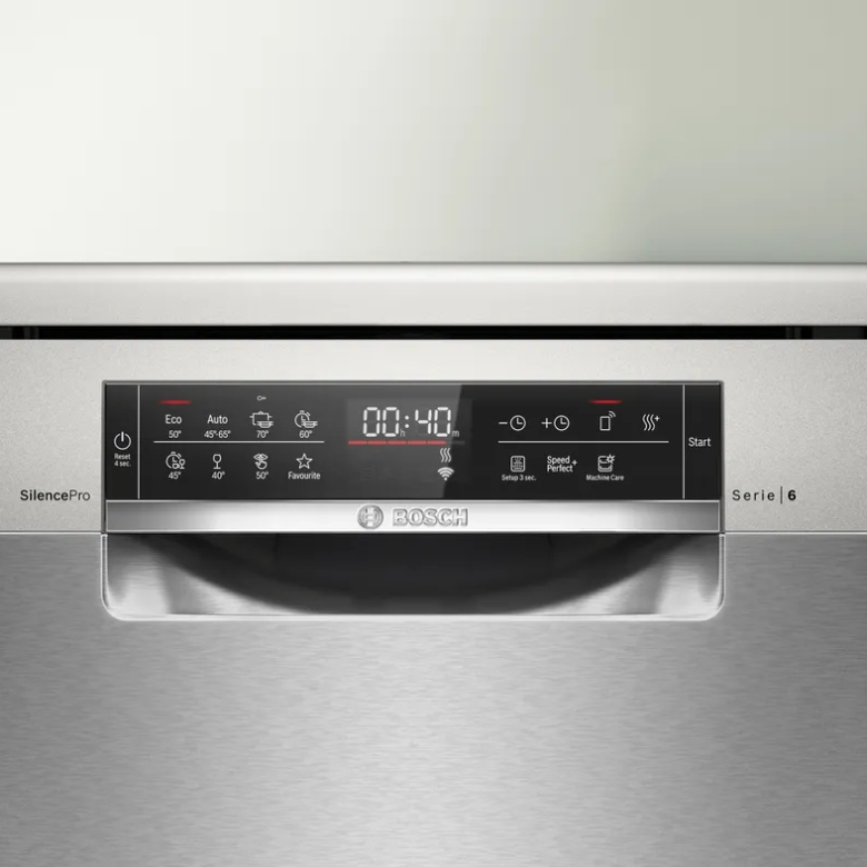 Bosch Serie 6 SMS6ECI13E Lavastoviglie 60 cm 14 Coperti Classe A Inox Home Connect