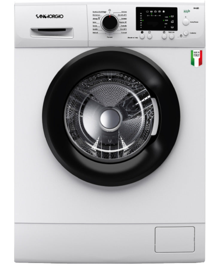 SANGIORGIO FS712BL Caricamento Frontale Lavatrice Slim con Display LED da 7 kg B 1200 giri/min