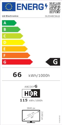 LG TV OLED 48C56LB Evo AI C5, 48 Pollici, Smart TV 4K, Processore α9 Gen8, webOS con AI