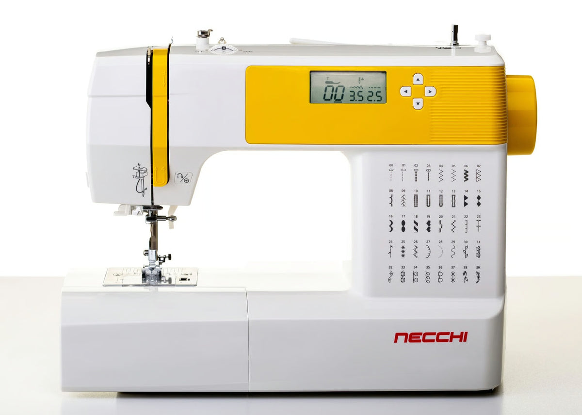 Necchi Macchina da Cucire Elettronica HP04 40 Punti Display LCD 800 ppm 70 W