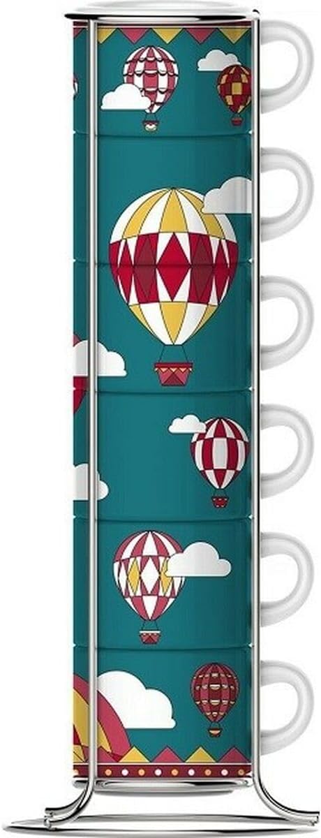 Bialetti Set 6 Tazzine Impilabili Natale disegno 2