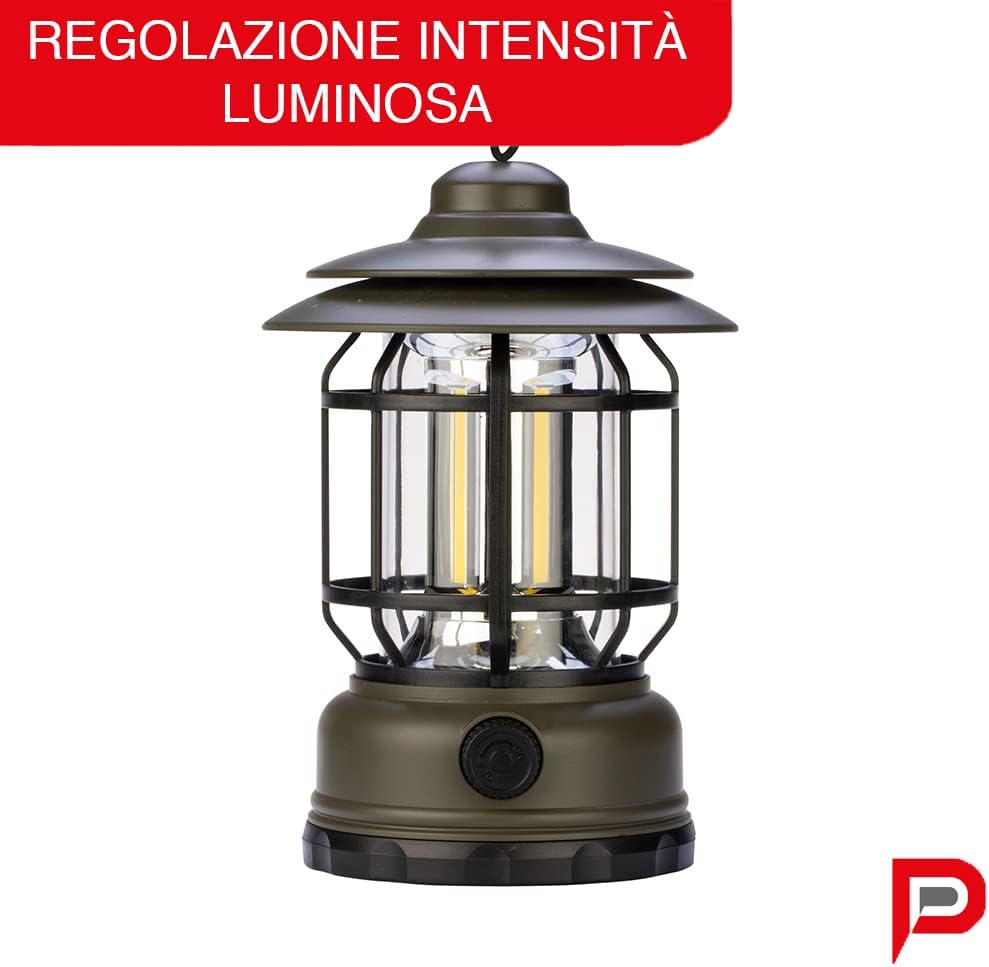 Polypool PP3115 Lampada Led Ricaricabile da Esterno Design Retrò