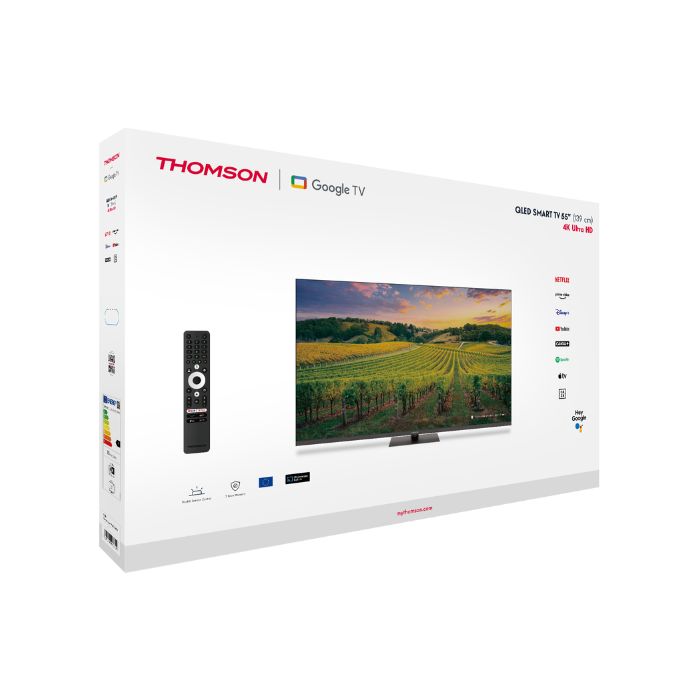 Thomson 55QG5C14 Televisione Smart TV 55 Pollici Qled Google TV