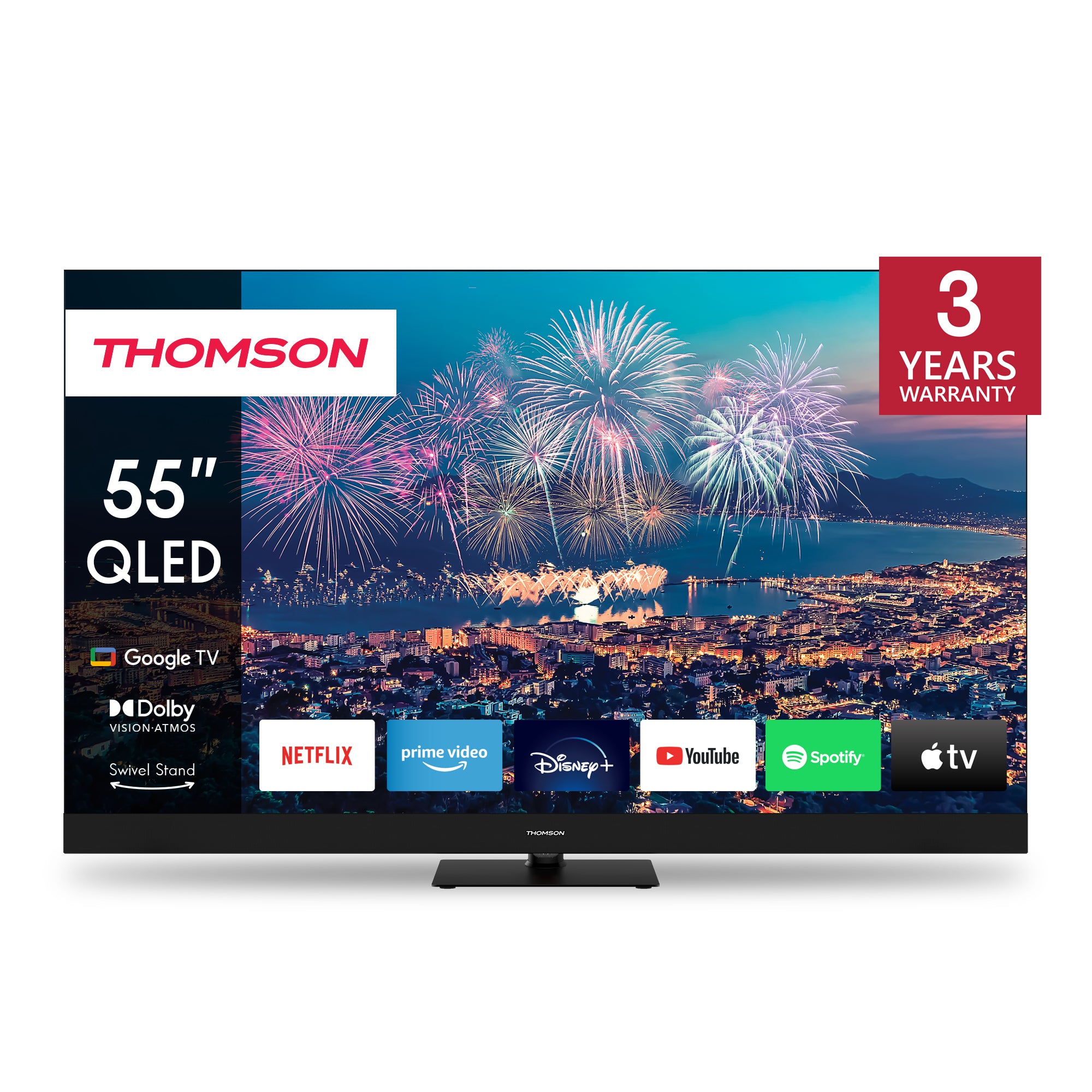 Thomson 55QG6C14 Televisione Smart TV 55 Pollici Qled 4K Ultra Hd Wi-fi Serie Q70