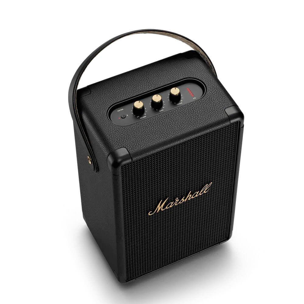 Marshall Speaker Bluetooth Portatile Tufton Black & Brass 80 W 20+ Ore IPX2