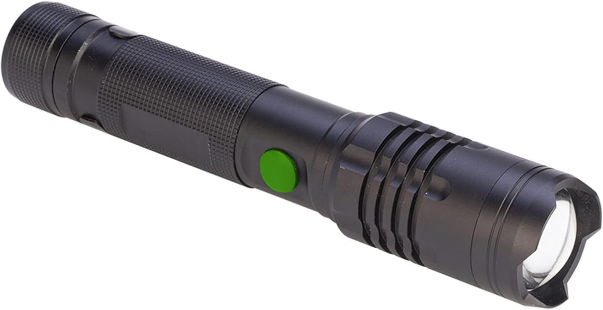Poly Pool PP3154 Torcia Led Portatile 10W ALU1000 Ricaricabile Usb-c e Power Bank Luce D'Emergenza o Lavoro in Alluminio Portata 240m con Luce Regolabile 