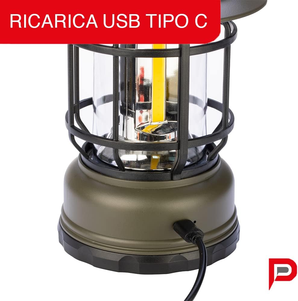 Polypool PP3115 Lampada Led Ricaricabile da Esterno Design Retrò