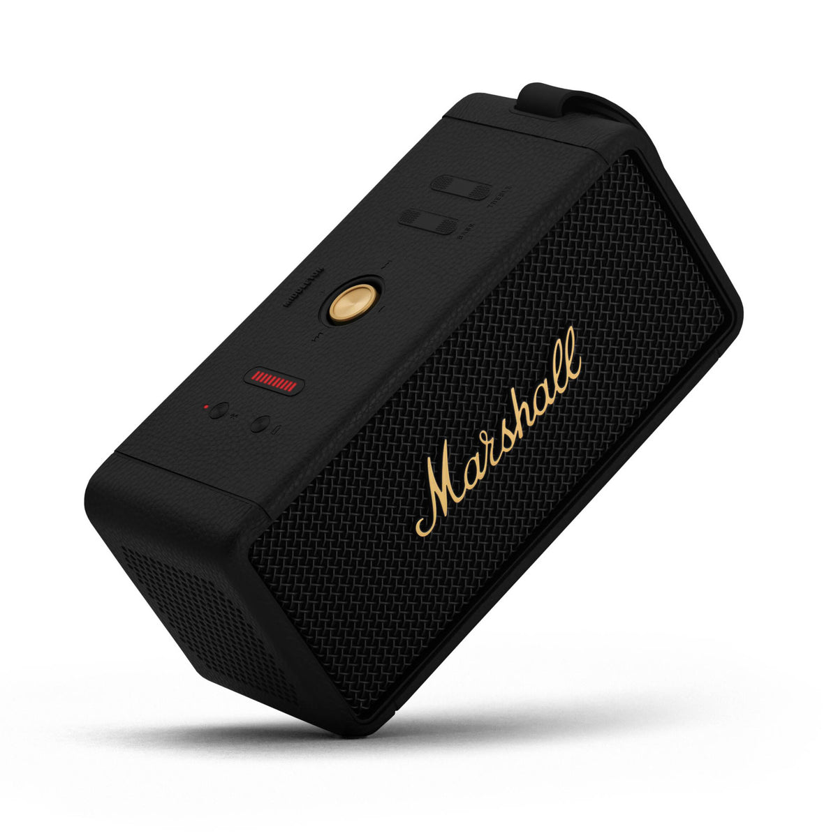 Marshall Middleton Black and Brass Cassa Amplificata Bluetooth Ricaricabile