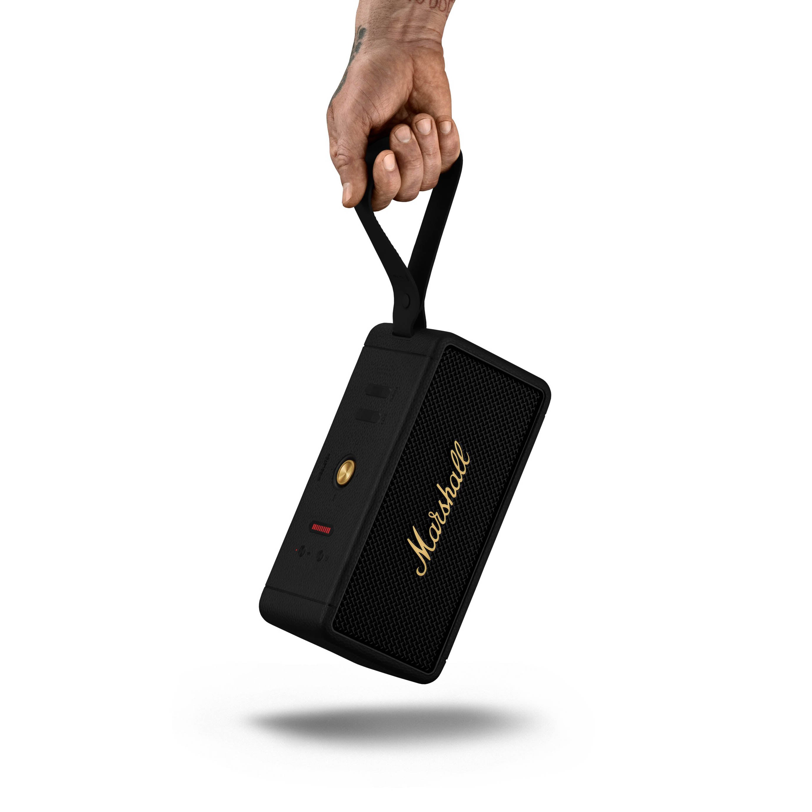 Marshall Middleton Black and Brass Cassa Amplificata Bluetooth Ricaricabile