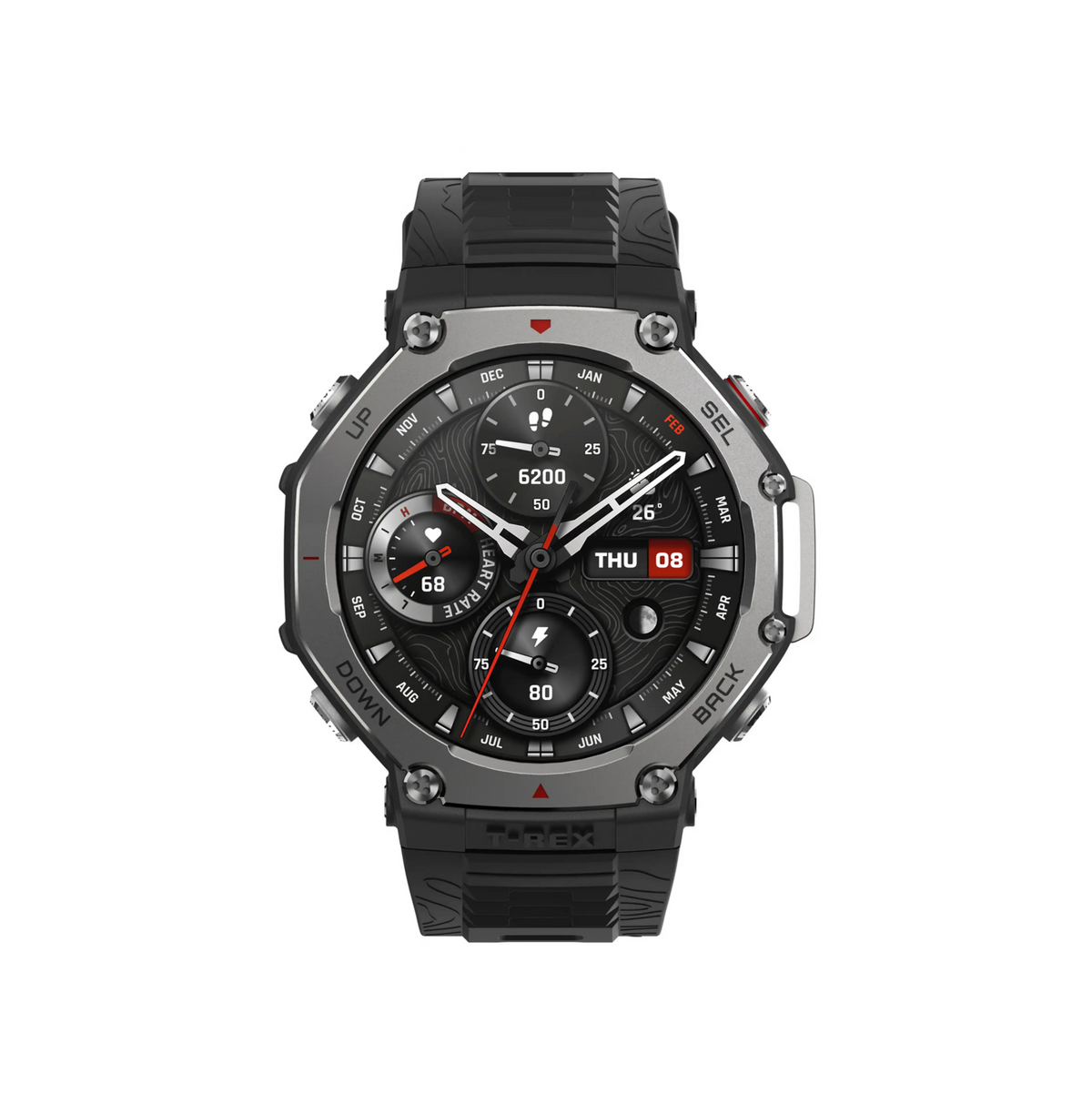 Amazfit Smartwatch T-rex 3 Onyx Black Durata batteria 500 h, Touchscreen, Compatibile con iOS, Android
